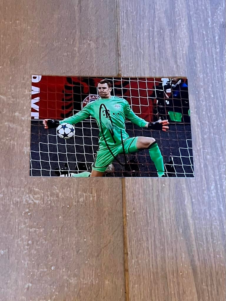 Gesigneerde foto Neuer, Verzenden, Zo goed als nieuw, Spelerskaart