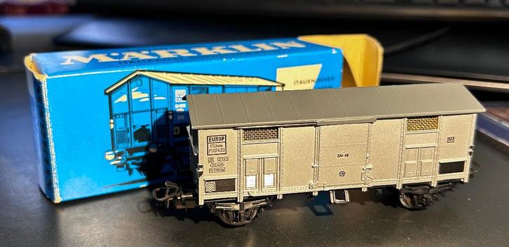 3382. Wagon couvert des FS H0 Märklin., Hobby & Loisirs créatifs, Trains miniatures | HO, Comme neuf, Wagon, Märklin, Envoi