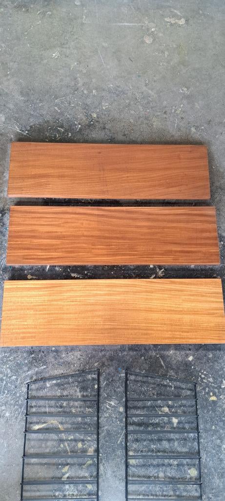 Vintage wandrek, Met plank(en), Gebruikt, ., Teakhout