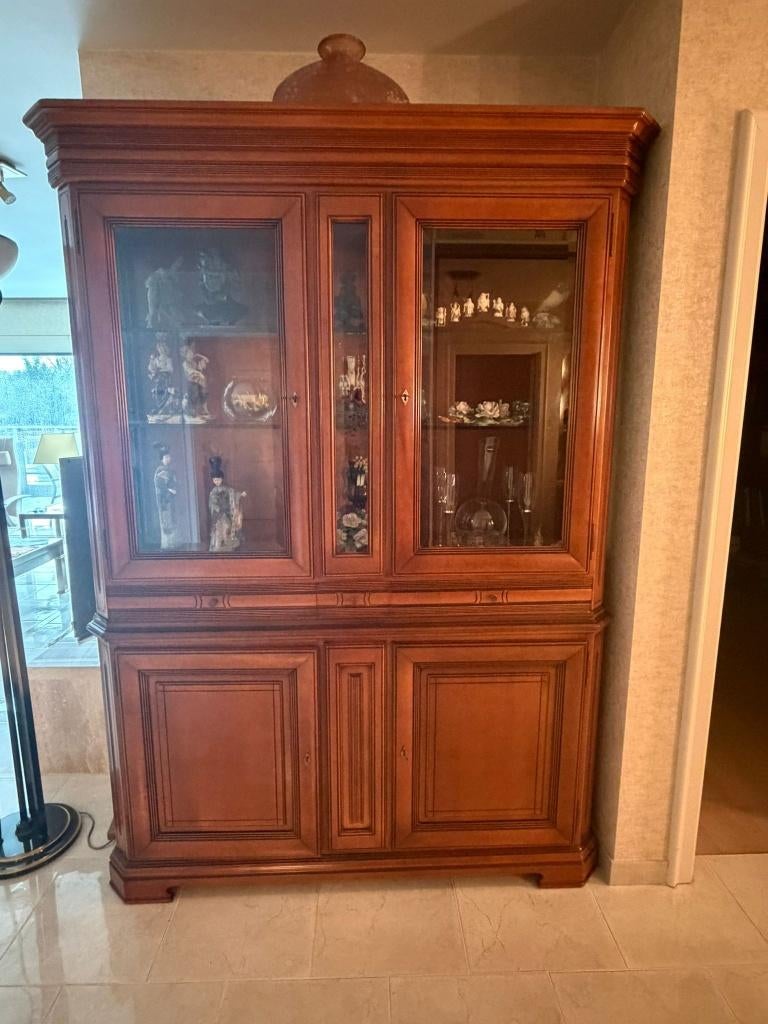 Prachtige eetkamer in kerselaar hout, Ophalen, Zo goed als nieuw, Klassiek, 6 tot 8 stoelen