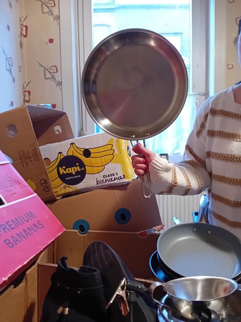 Panneset, Ophalen, Gebruikt, Inox, Pannenset