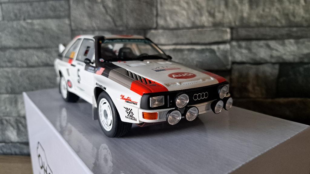Audi Sport quattro Olympus Rally 1986 1/18ème, Hobby en Vrije tijd, Modelauto's | 1:18, OttOMobile, Auto, Nieuw, Otto