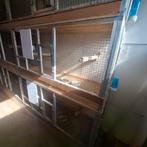 3 kooien mogelijkheid tot 6, opgebouwd tegen wand, Enlèvement, Comme neuf, Aluminium, Cage d'élevage