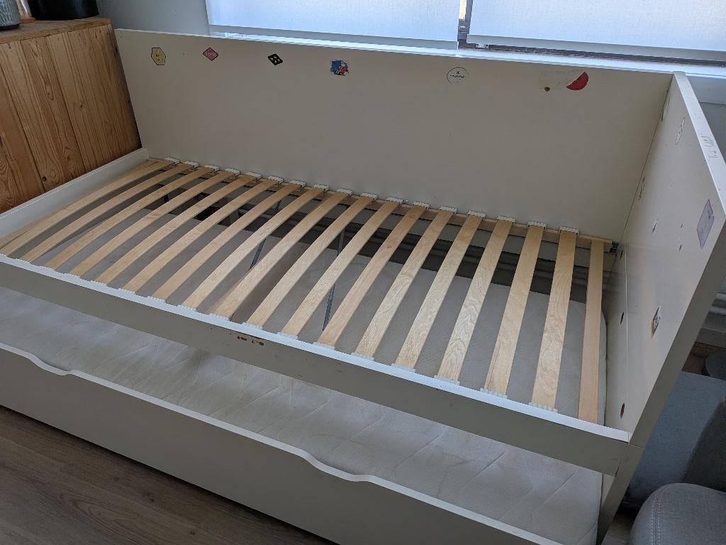 Eénpersoonsbed met lade, Kinderen en Baby's, Kinderkamer | Bedden, 85 tot 100 cm, Gebruikt, 180 cm of meer, Ophalen