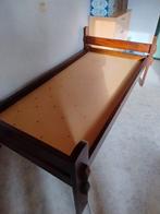 Eenpersoonsbed 2 stuks, Huis en Inrichting, Slaapkamer | Bedden, Ophalen, Bruin, 210 cm, Hout