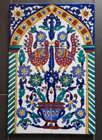 Prachtig Vintage Tegeltableau - Pauwen/Vogels - Handwerk, Ophalen