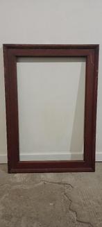 Cadre vide ancien en bois massif (45x68.5), c64, Enlèvement, Utilisé, Bois