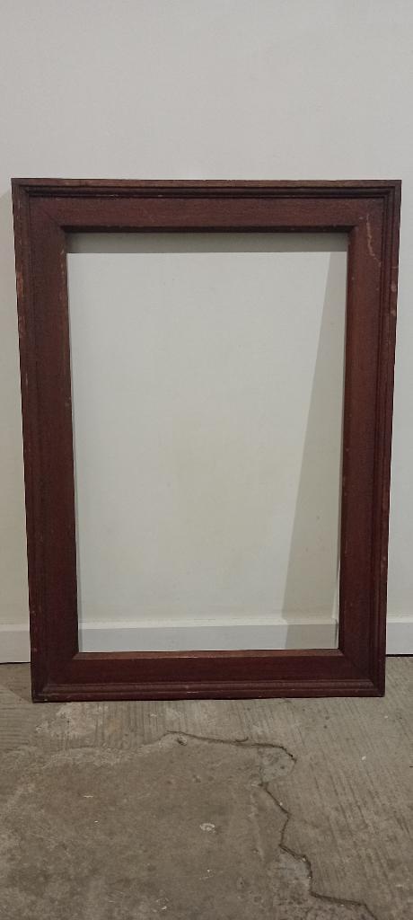Cadre vide ancien en bois massif (45x68.5), c64, Maison & Meubles, Accessoires pour la Maison | Cadres, Utilisé, Bois, Enlèvement