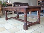 Tafel, stoelen en salontafel, Huis en Inrichting, Tafels | Salontafels, Ophalen, Gebruikt, Rechthoekig, Kopie-antiek