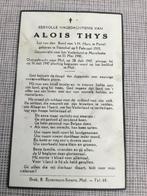 Soldaat A.Thys Dessel gesneuveld Merelbeke Mei 1940 WOII, Verzenden, Bidprentje