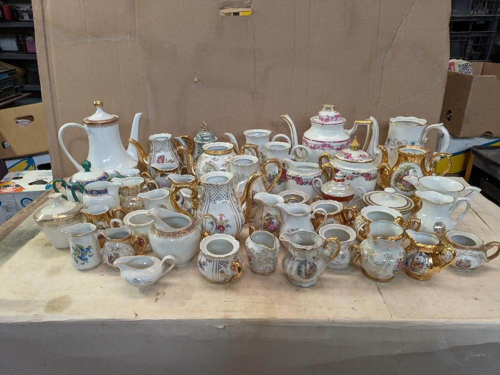 Lot de cafetière, pot à lait et sucrier dépareiller, Antiquités & Art, Enlèvement