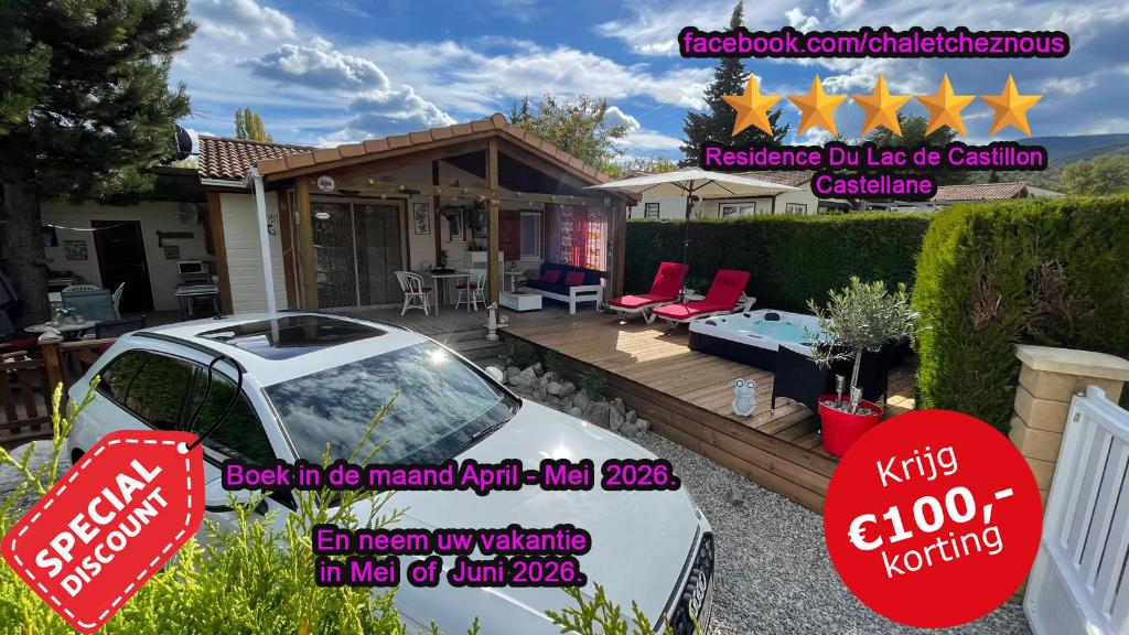 Chalet Castellane cote d'azur Gorgesduverdon Airco & Jacuzzi, 5 personen, Wasmachine, 2 slaapkamers, Provence en Côte d'Azur
