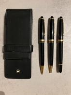 Montblanc set van 3: vulpen, pen, potlood, verguld vintage, Verzamelen, Pennenverzamelingen, Ophalen, Zo goed als nieuw, Balpen