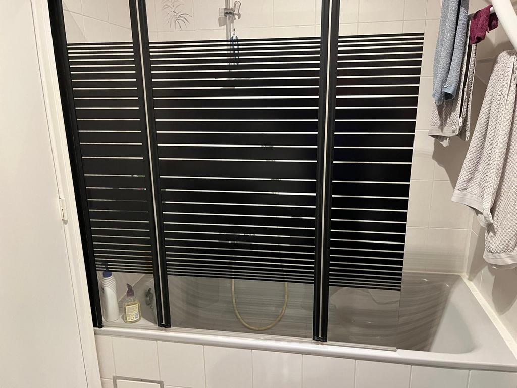 Douche scherm, Bricolage & Construction, Sanitaire, Enlèvement, Utilisé, Verre, Baignoire