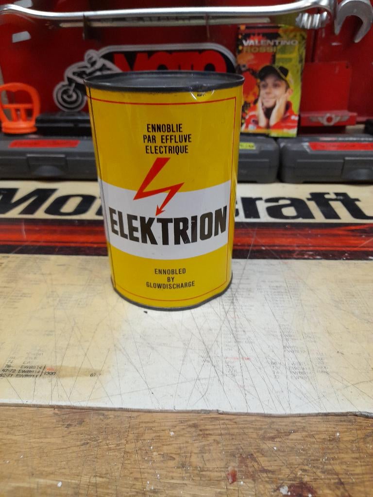 oude volledig verzegelde Elektrion-oliekan, Verzenden, Gebruikt, Overige typen