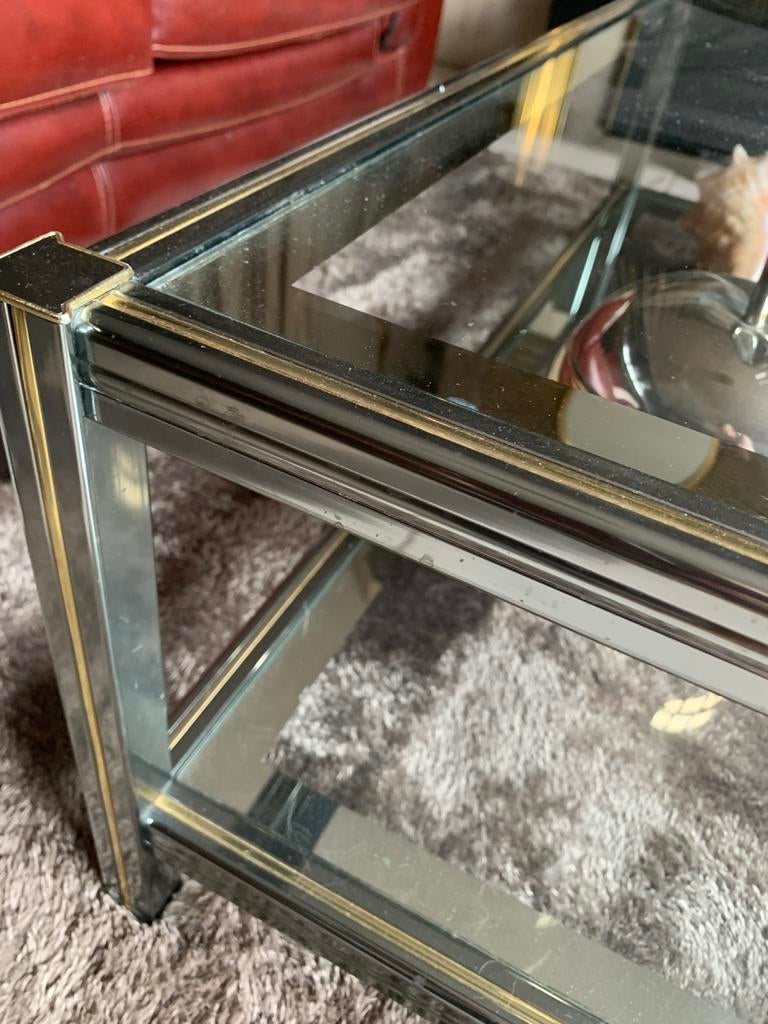 Table basse rectangulaire verre, Huis en Inrichting, Tafels | Salontafels, Gebruikt, Minder dan 50 cm, 50 tot 100 cm, 100 tot 150 cm