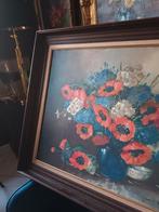 Schilderij j.franks(bloemen), prachtstuk, groot., Ophalen