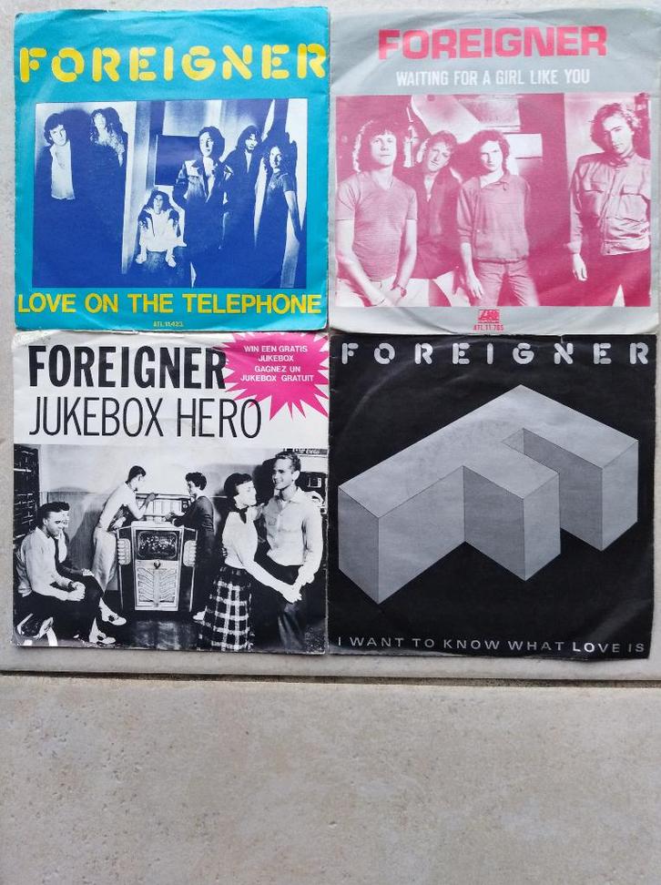Foreigner - PAKKET!, CD & DVD, Vinyles Singles, Comme neuf, Single, Pop, 7 pouces, Enlèvement ou Envoi