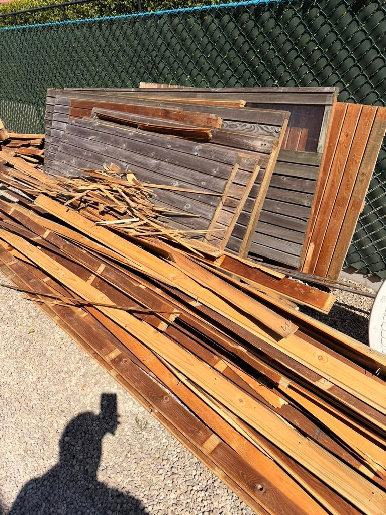 Gratis hout, Tuin en Terras, Ophalen