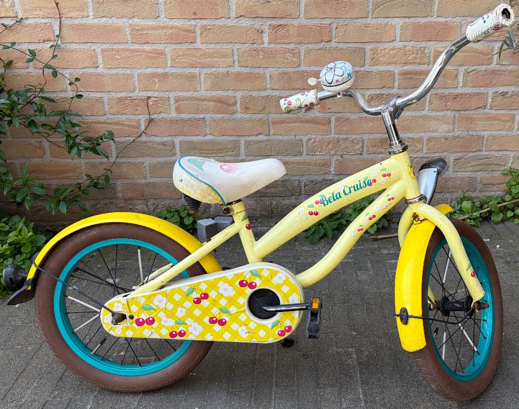 Kinderfiets popal bela cruise (geel), Fietsen en Brommers, Ophalen, Gebruikt, 16 tot 20 inch, Popal