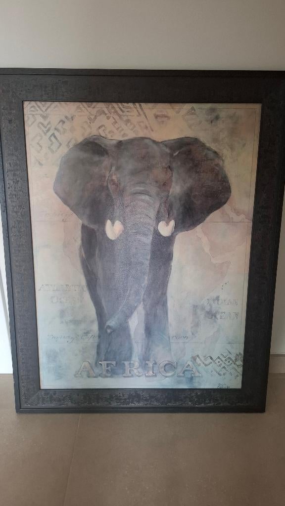 Schilderij olifant, Ophalen