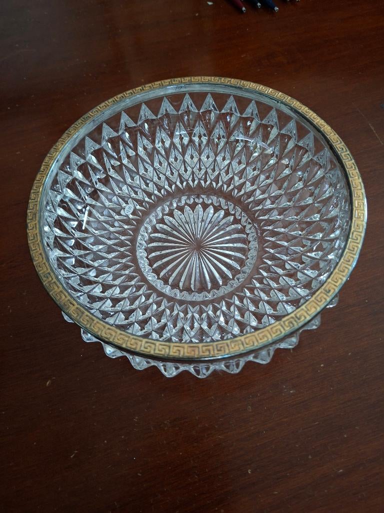 DERNIÈRE RÉDUCTION : bol en verre taillé, Rond, Verre, Enlèvement, Utilisé