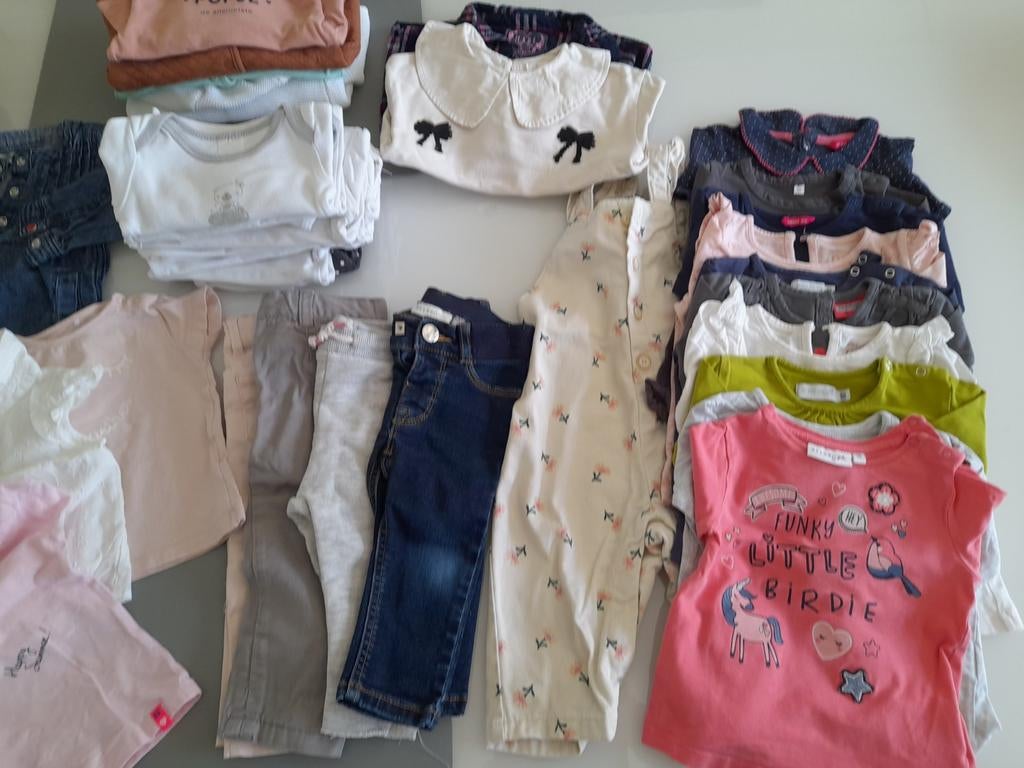 Babykleding (40 stuks pakket) maat 80, Ophalen, Gebruikt, Meisje