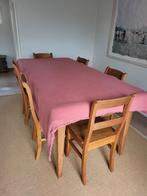 Table à manger et 8 chaises en bois, 150 à 200 cm, Cinq personnes ou plus, Enlèvement, Utilisé