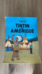 Affiche TINTIN - Tintin en amerique - sous blister, Livres, Enlèvement ou Envoi, Comme neuf