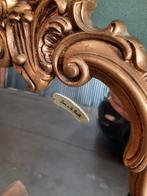 Glazen Spiegel met Luxe Ornament Kader – Goud 88 cm, Enlèvement, Autres formes, 50 à 100 cm, Moins de 100 cm