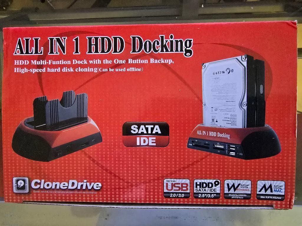 Docking HDD All in 1met Dubbel slot Nieuw origineel verpakt, Ophalen of Verzenden, Nieuw, Docking station, Harde schijf