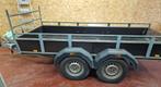 aanhangwagen dubbelasser 300x130 cm geremd met papieren, Auto diversen, Aanhangers en Bagagewagens, Ophalen, Gebruikt