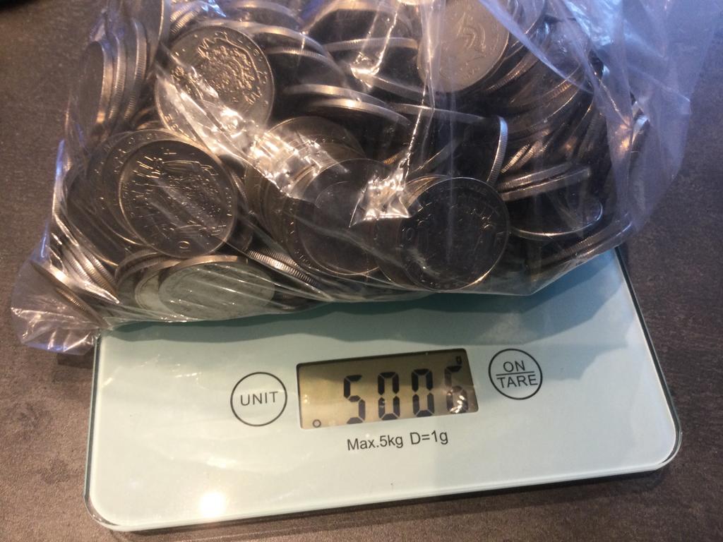 Wereldwijd 5 kilogram diverse munten 7 euro per kilo, Postzegels en Munten, Ophalen of Verzenden, Munten