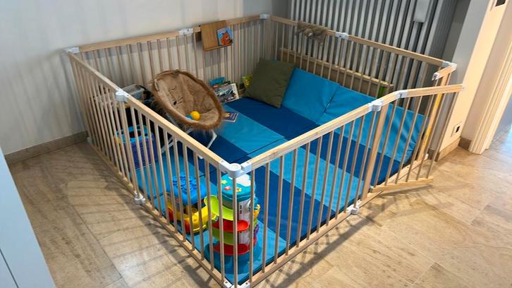 Playpen, grondbox,, Kinderen en Baby's, Babyparken, Zo goed als nieuw, Overige vormen, Boxkleed, Ophalen