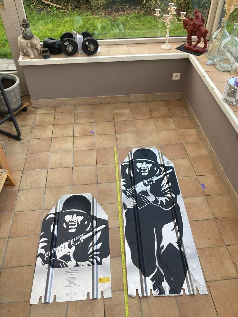 Mancave versiering alu platen Engels leger retro  30€, Ophalen, Zo goed als nieuw