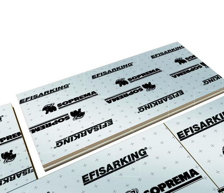 12 Isolatieplaten Soprema Efisarking (34m²), Doe-het-zelf en Bouw, Isolatie en Afdichting, Zo goed als nieuw, Vloerisolatie, Muurisolatie