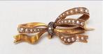 Broche or 18 carats., Bijoux, Sacs & Beauté, Bijoux anciens, Enlèvement ou Envoi, Or, Broche, Avec pierre précieuse