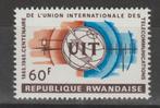 Rwanda 1965 100 ans de l'U.I.T. (télécommunications) (2) **, Enlèvement ou Envoi, Autres pays, Non oblitéré