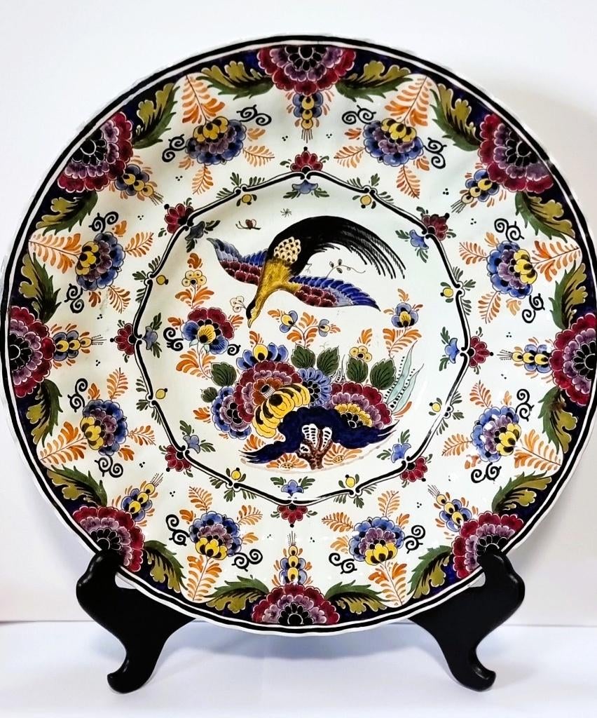 Assiette murale/bol Delft. (44 cm), Antiquités & Art, Enlèvement ou Envoi