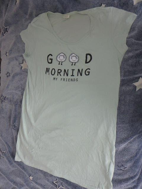 Groen nachtkleed met schaapjes - dames - XL - gedragen, Kleding | Dames, Homewear, Ophalen of Verzenden, Gedragen, Maat 46/48 (XL) of groter