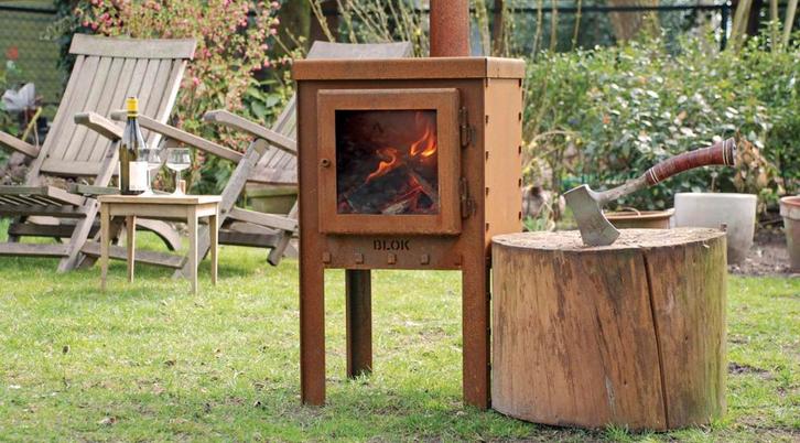 Tuinhaard BLOK 3mm dik cortenstaal, Tuin en Terras, Tuinhaarden, Gebruikt, Ophalen