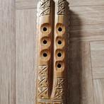 Unieke Balkan Dvojnice / handgesneden dubbelfluit, Muziek en Instrumenten, Blaasinstrumenten | Overige, Ophalen of Verzenden