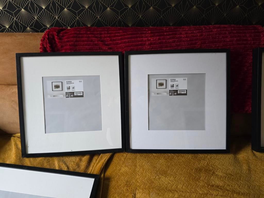 10 zwarte kaders 50 x 50, Ophalen