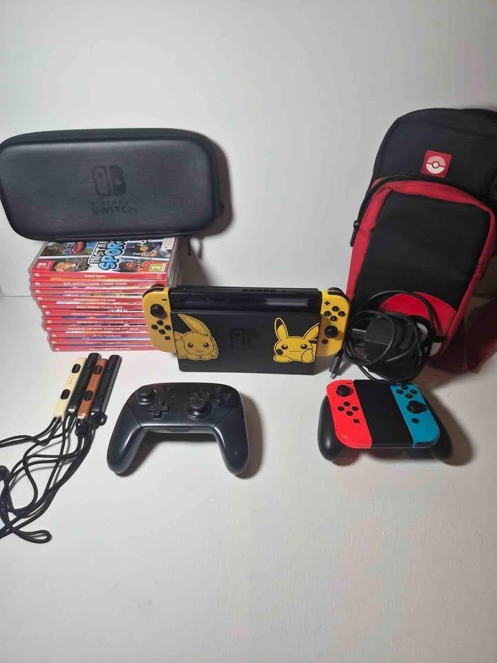 Lot Complet Nintendo Switch Édition Spéciale Pikachu & Évoli, Consoles de jeu & Jeux vidéo, Consoles de jeu | Nintendo Switch