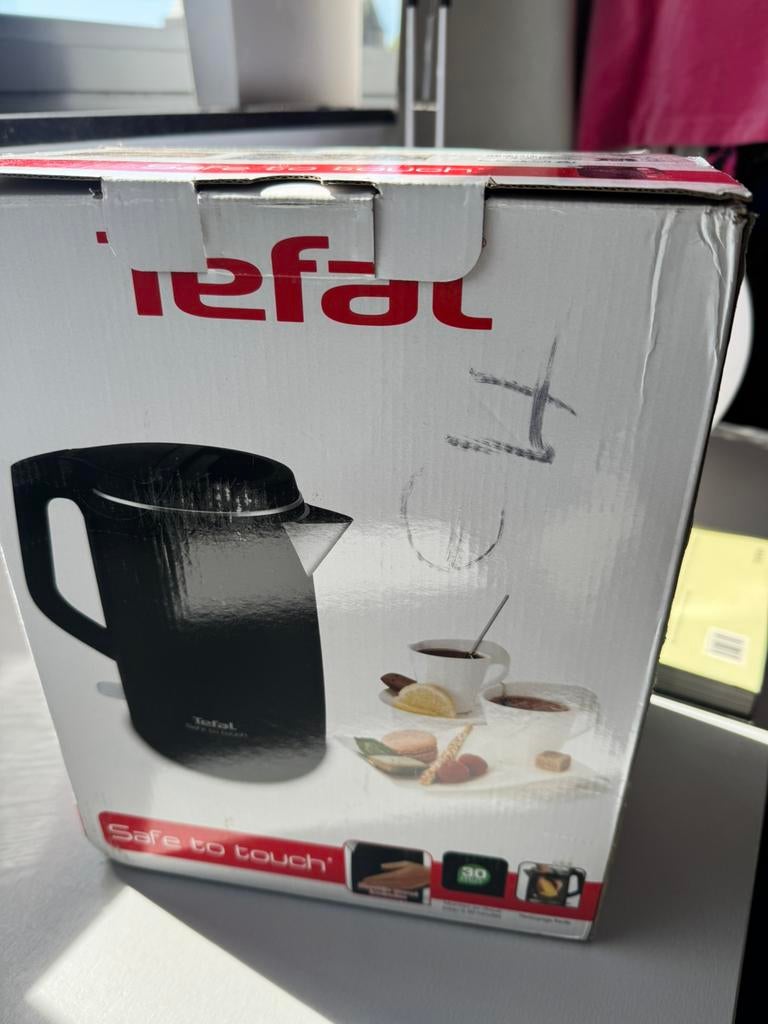 Tefal safe to touch waterkoker in doos 1,5 liter, Ophalen of Verzenden, Nieuw