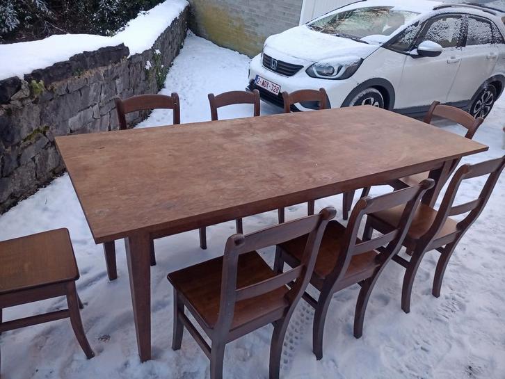 Très belle table de Herve 8 chaises, Maison & Meubles, Tables | Tables à manger, Chêne, Enlèvement ou Envoi