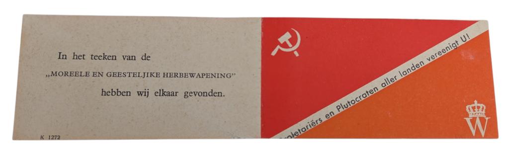 nederlands nsb kaartje, Ophalen of Verzenden