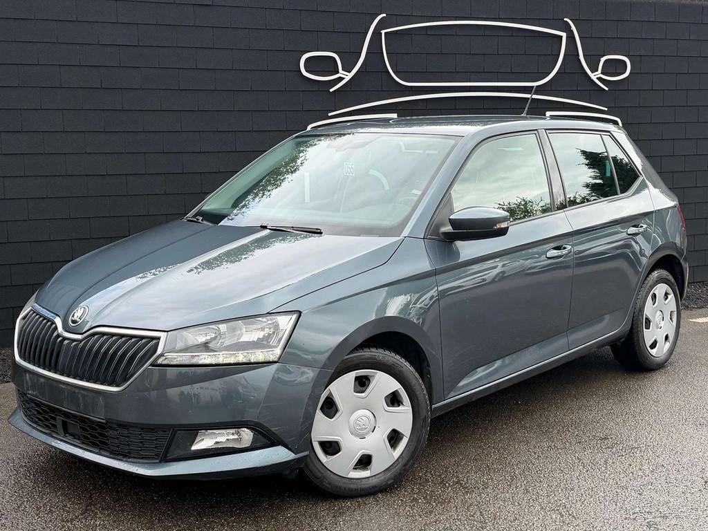 Skoda Fabia 1.0 TSI DSG+BOITE AUTO+NAVI+AIRCO+EURO 6D-T, Auto's, Automaat, Stof, Gebruikt, Blauw