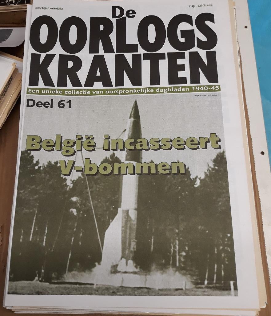 112x "De Oorlogskranten" (reproductie) WOI en WOII, Ophalen, Niet van toepassing, Zo goed als nieuw, Algemeen