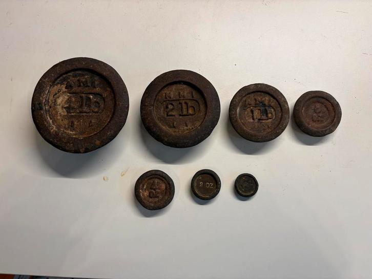 Godets de Charlemagne 3,6 kg - Poids à Godets XIXe - Complet, Antiquités & Art, Antiquités | Bronze & Cuivre, Bronze, Enlèvement